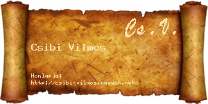 Csibi Vilmos névjegykártya