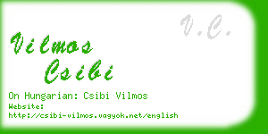 vilmos csibi business card